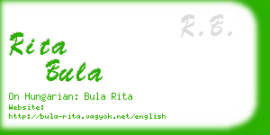 rita bula business card